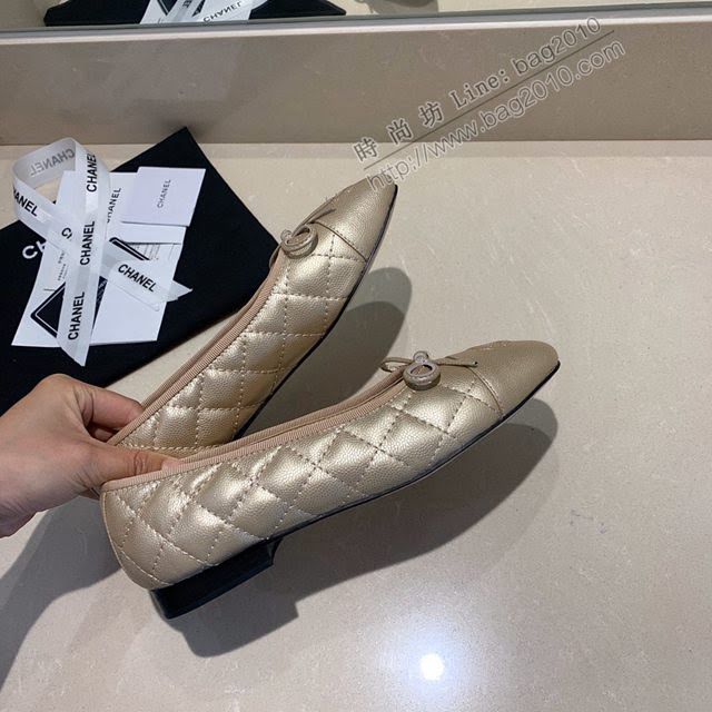 Chanel女鞋 香奈兒頂級芭蕾舞鞋 Chanel羊皮舒適平底鞋  naq1075